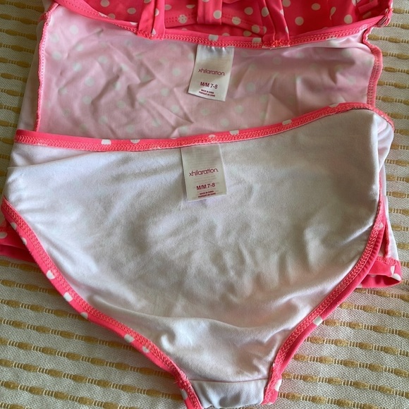𝅺XHILARATION girls tankini size MED 7/8 - Picture 5 of 5